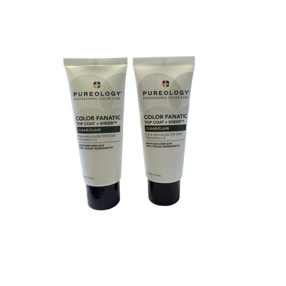 NEW Pureology Color Fanatic Top Coat & Sheer Travel Set Of 2 100% Vegan